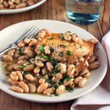 Braised Chicken with Cannellini Beans and Fresh Herbs