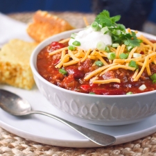 Lighter Slow Cooker Tukey Chili