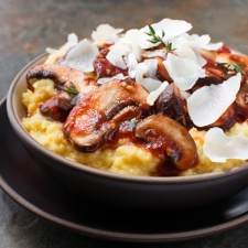 Creamy Parmesan Polenta with Mushrooms | Fork Knife Swoon