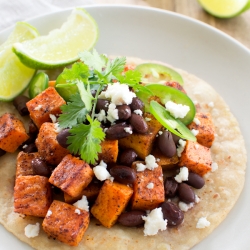 Chile Spiced Sweet Potato and Black Bean Tostadas | Fork Knife Swoon
