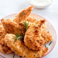 Crisypy Baked Chicken Tenders with Rosemary and Parmesan | Fork Knife Swoon