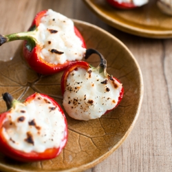 Goat Cheese Stuffed Cherry Peppers | Fork Knife Swoon