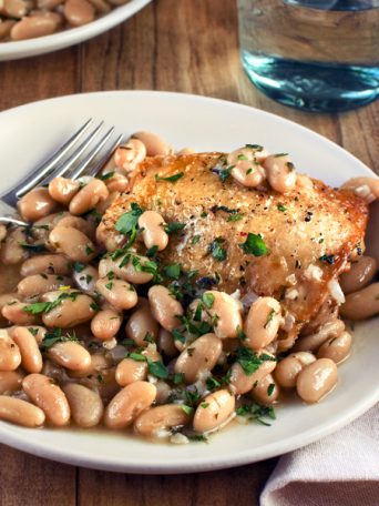 Braised Chicken with Cannellini Beans and Fresh Herbs