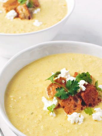 Spicy Corn and Pepper Bisque