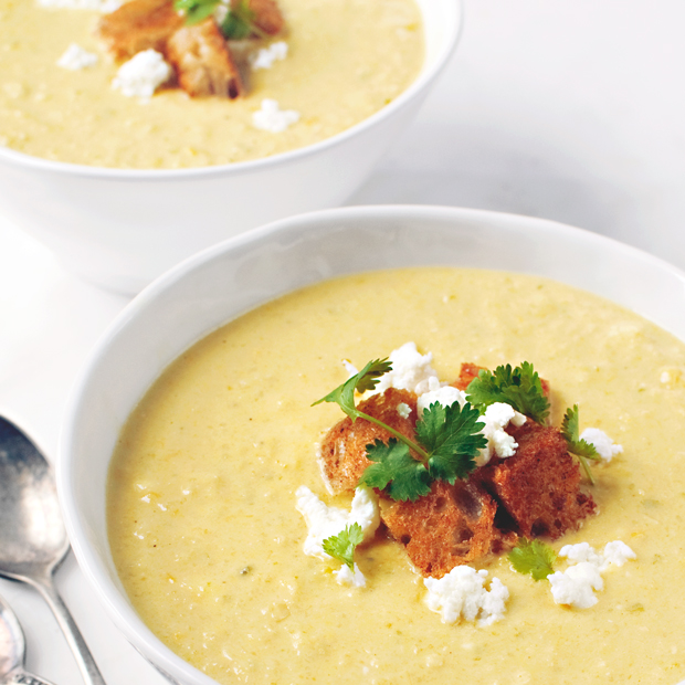 Spicy Corn and Pepper Bisque