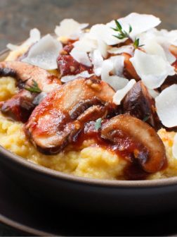 Creamy Parmesan Polenta with Mushrooms | Fork Knife Swoon