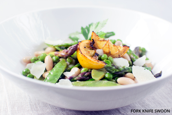 Spring Vegetable Salad with White Beans and Parmesan | Fork Knife Swoon