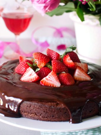 Dark Chocolate Cake with Ganache Glaze | Fork Knife Swoon