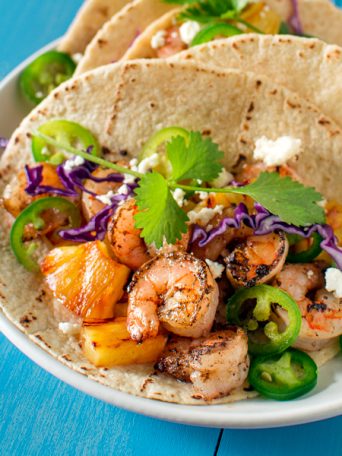 Grilled Shrimp and Pineapple Tacos | Fork Knife Swoon