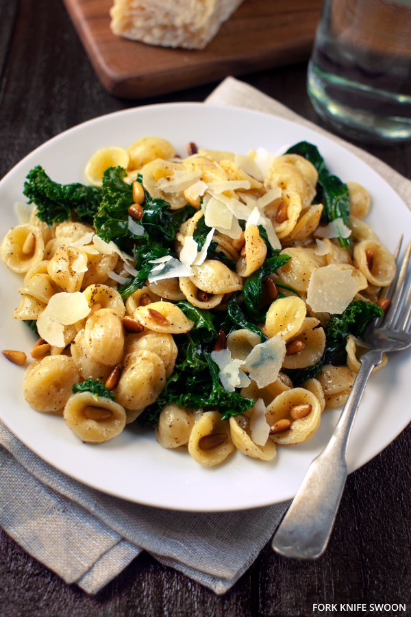 Orecchiette with Spinach and Kale | Fork Knife Swoon