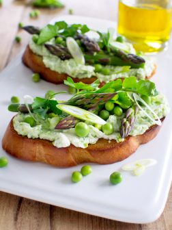 Fresh Pea and Ricotta Tartine with Spring Vegetables | Fork Knife Swoon