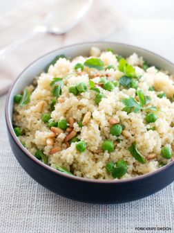 Herbed Cous Cous with Peas and Pine Nuts | Fork Knife Swoon