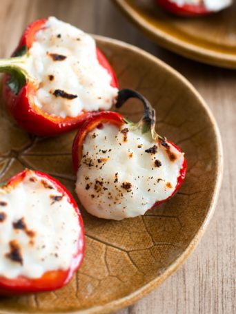 Goat Cheese Stuffed Cherry Peppers | Fork Knife Swoon
