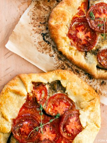 Heirloom Tomato and Eggplant Galette | Fork Knife Swoon