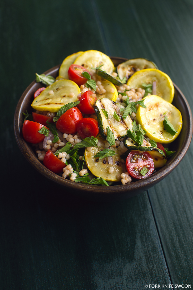 Grilled Summer Squash and Couscous Salad | Fork Knife Swoon