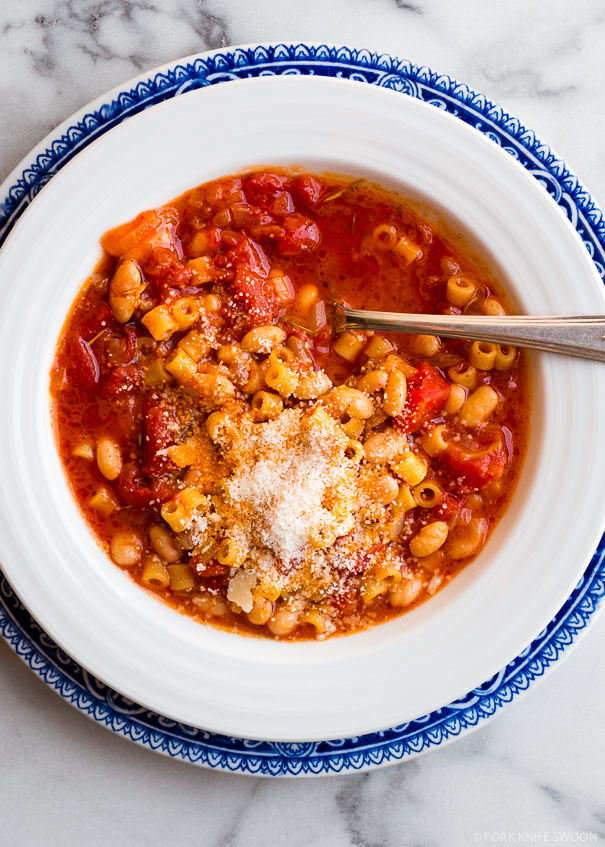 Tomato and White Bean Stew with Ditalini | Fork Knife Swoon @forkknifeswoon