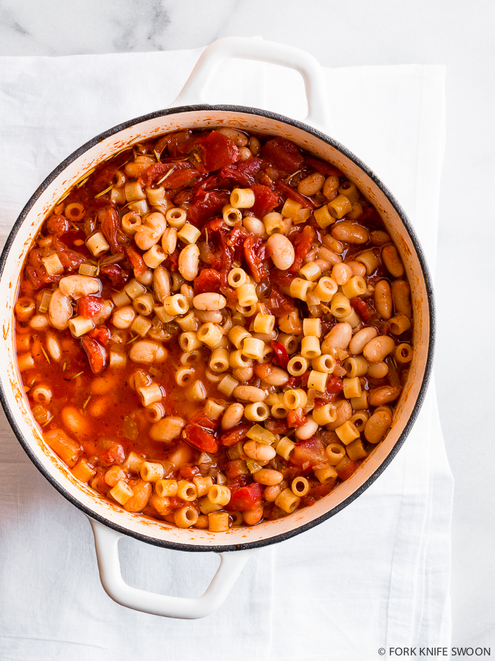 Tomato and White Bean Stew with Ditalini | Fork Knife Swoon
