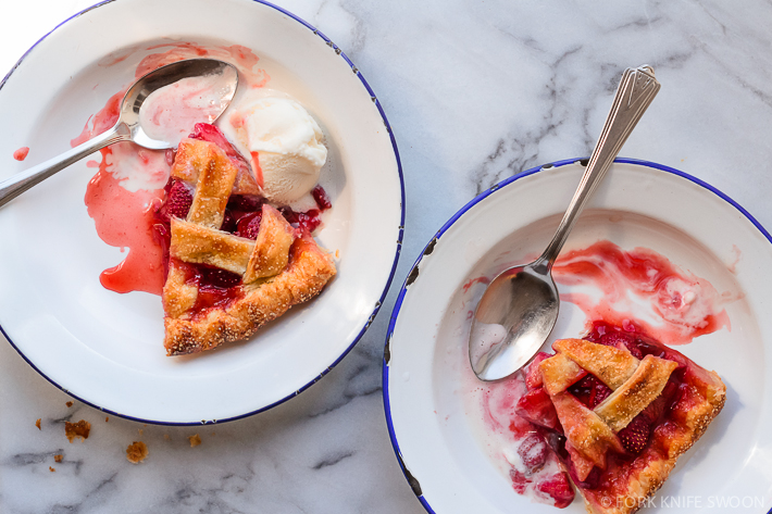 Lattice Top Strawberry Pie | Fork Knife Swoon