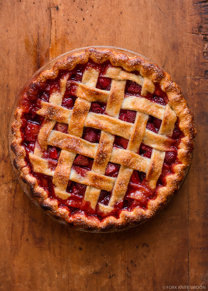 Lattice Top Strawberry Pie | Fork Knife Swoon @forkknifeswoon