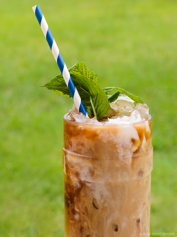 Minty Vanilla Coconut Iced Coffee | Fork Knife Swoon