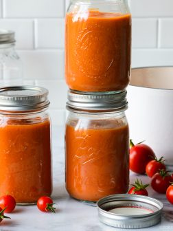 Quick Roasted Cherry Tomato Sauce via forkknifeswoon.com