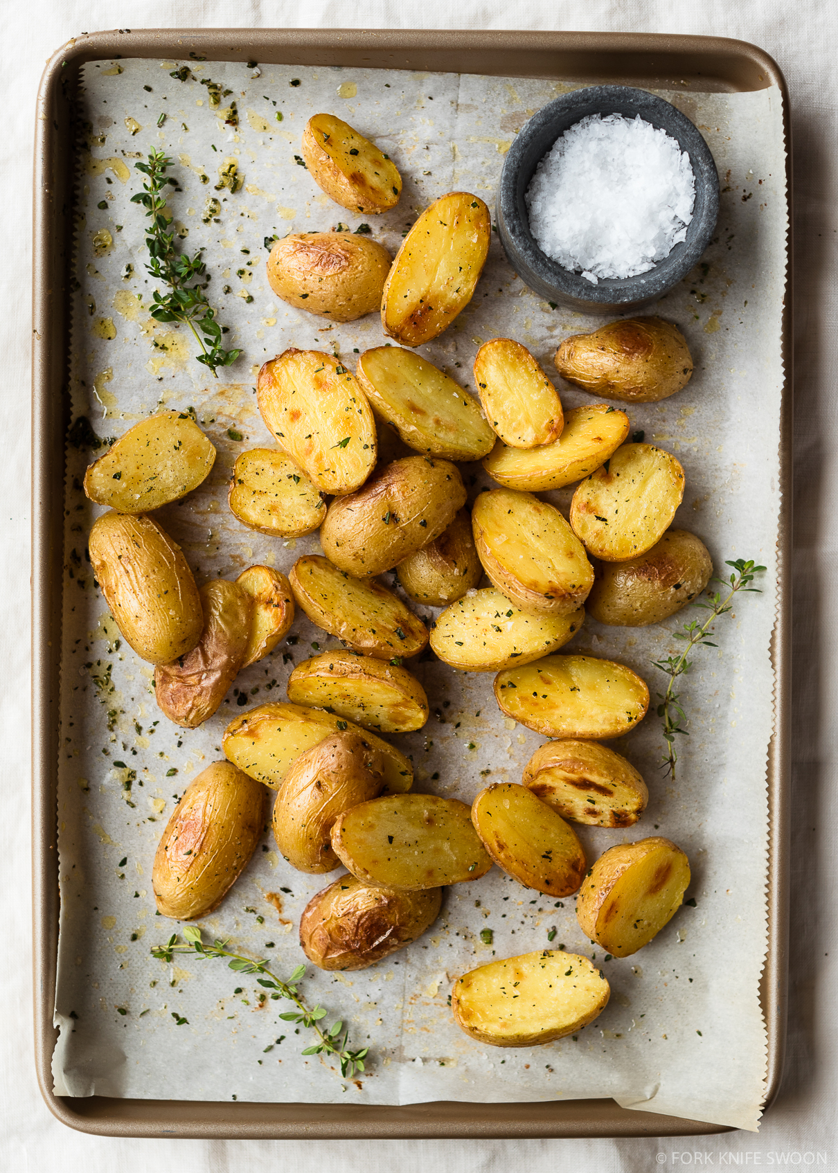 Fool Proof Crispy Herb Roasted Potatoes | Fork Knife Swoon