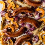 Spicy Roasted Sausages with Squash, Fennel and Onion | Fork Knife Swoon @forkknifeswoon
