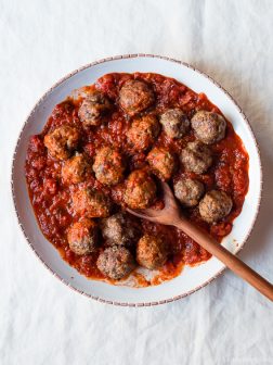Spanish Style Lamb Meatballs with Spicy Tomato Sauce | Fork Knife Swoon @forkknifeswoon