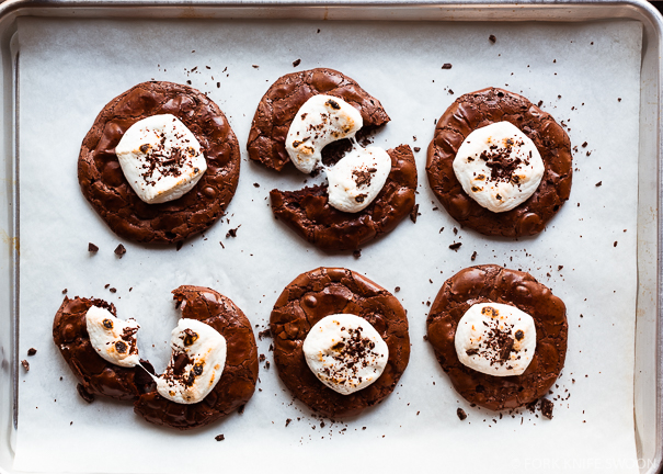 Double Chocolate Hot Cocoa Cookies | Fork Knife Swoon @forkknifeswoon