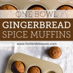 One Bowl Gingerbread Muffins | Fork Knife Swoon @forkknifeswoon