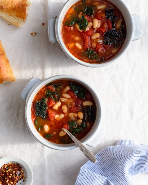Tomato, White Bean and Kale Soup - Fork Knife Swoon