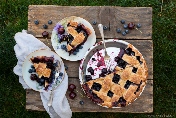 Classic Cherry Blueberry Pie | Fork Knife Swoon @forkknifeswoon