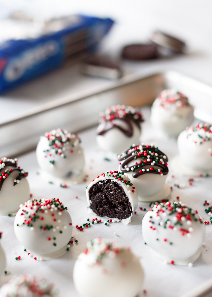White Chocolate OREO Cookie Balls - Fork Knife Swoon