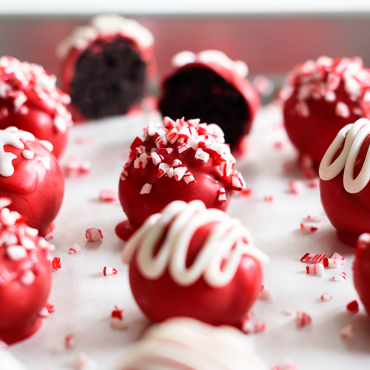Red Holiday Oreo Cookie Balls Fork Knife Swoon