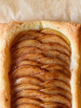 ginger pear puff pastry tart via forkknifeswoon.com