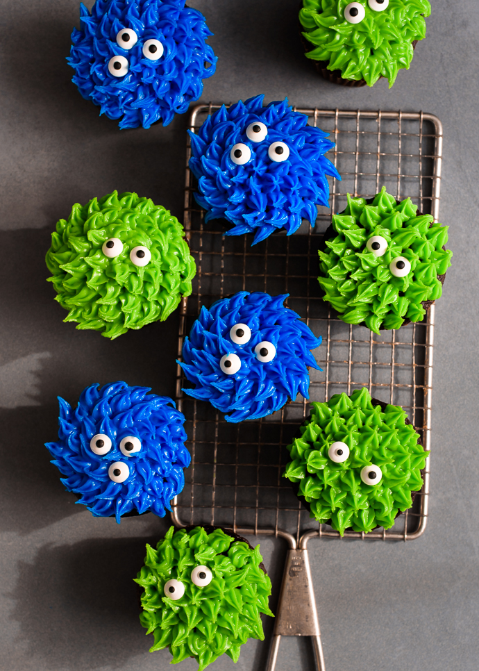 Easy Chocolate Monster Cupcakes via forkknifeswoon.com | @forkknifeswoon