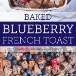 Baked Blueberry Bagel French Toast: this sweet make-ahead breakfast is perfect for a holiday crowd! via forkknifeswoon.com | @forkknifeswoon