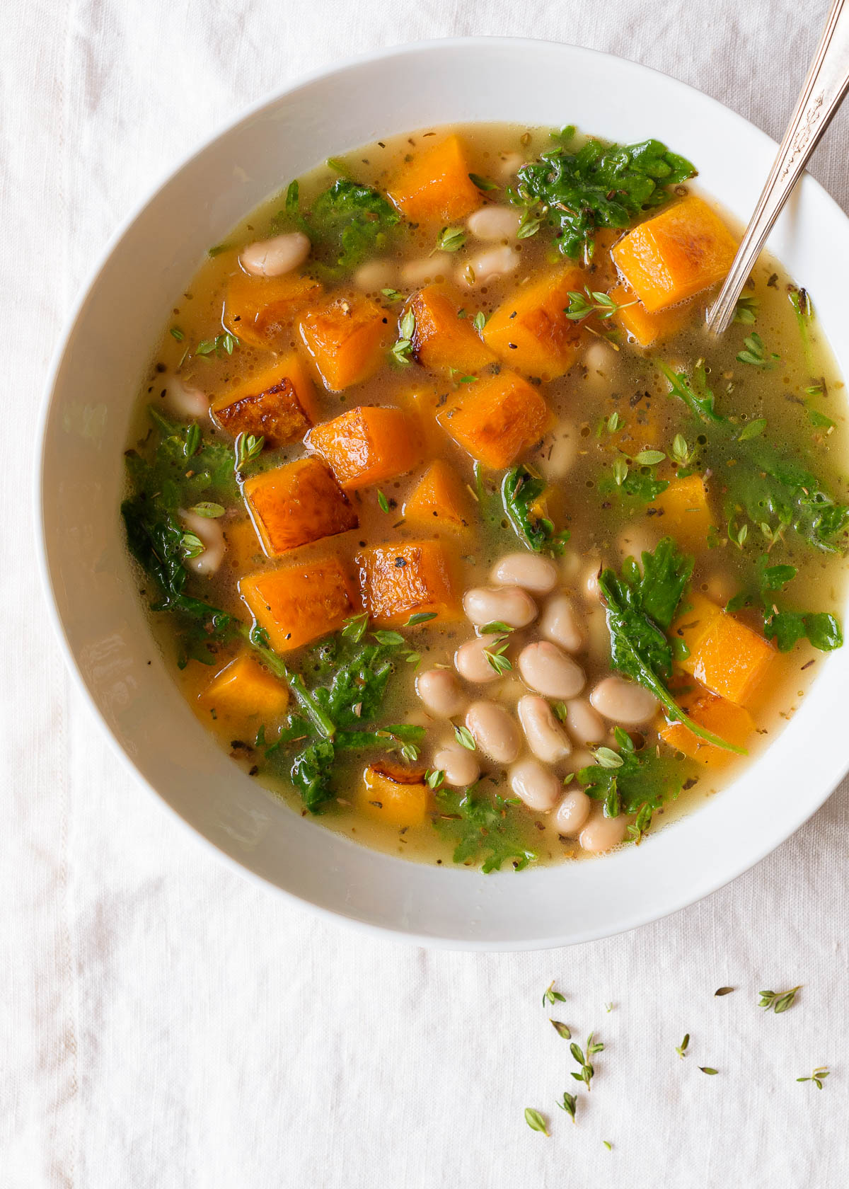Tuscan bean soup with squash