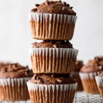 One Bowl Dark Chocolate Pumpkin Muffins via forkknifeswoon