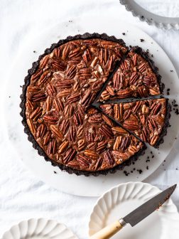 double chocolate pecan pie tart via forkknifeswoon.com