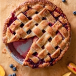 Blueberry Ginger Peach Pie via forkknifeswoon.com