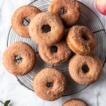 Baked apple donuts with cinnamon sugar (vegan option) from forkknifeswoon.com