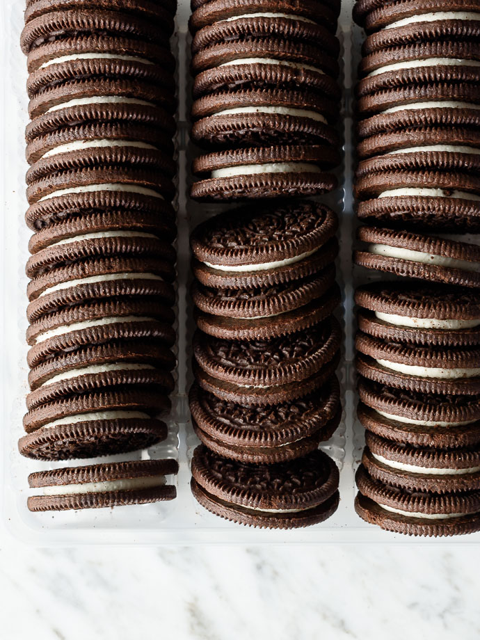 stacks of oreo cookies from forkknifeswoon.com