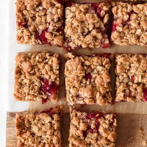 strawberry jam crumble bars from forkknifeswoon.com